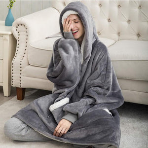 Hooded Sweatshirt-Blanket Oversized