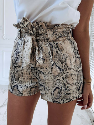 Myself snakeskin patroon shorts