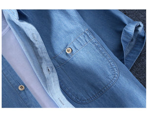 Jimmy denim shirt met korte mouwen