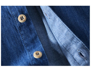 Jimmy denim shirt met korte mouwen