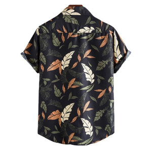 Shirt met bladerenprint